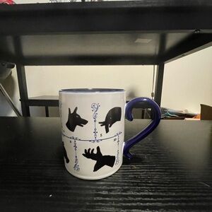 3/$15 Blue and White Shadow Puppet Mug